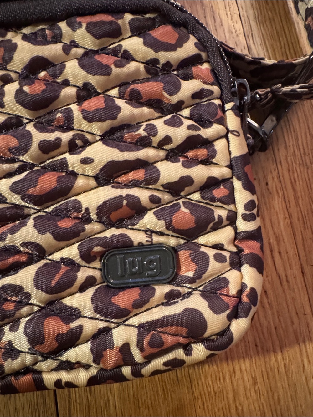 🐷 Lug Leopard Brown Coupe Quilted Crossbody Belt Bag - Picture 2 of 11
